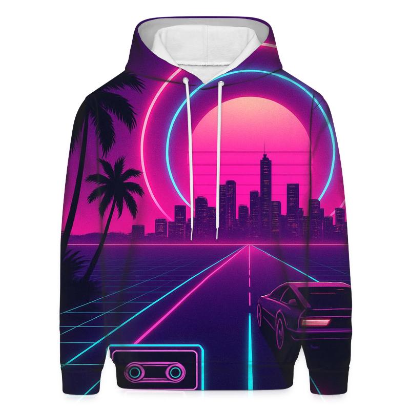 Midnight Neon Cruise heavyweight hoodies