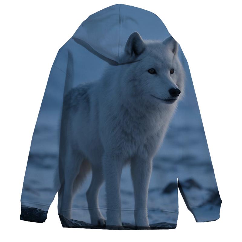 Silent Sentinel Under Arctic Dusk premium hoodies