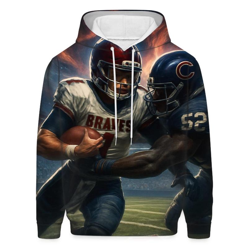 Stadium Showdown Under Cosmic Lights heavyweight hoodies
