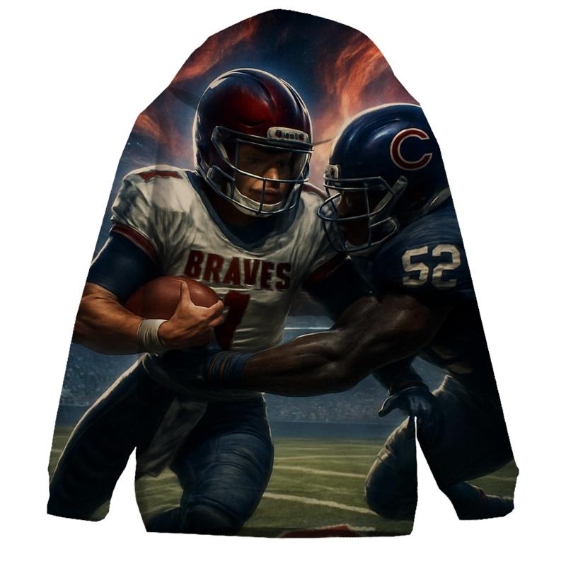 Stadium Showdown Under Cosmic Lights heavyweight hoodies