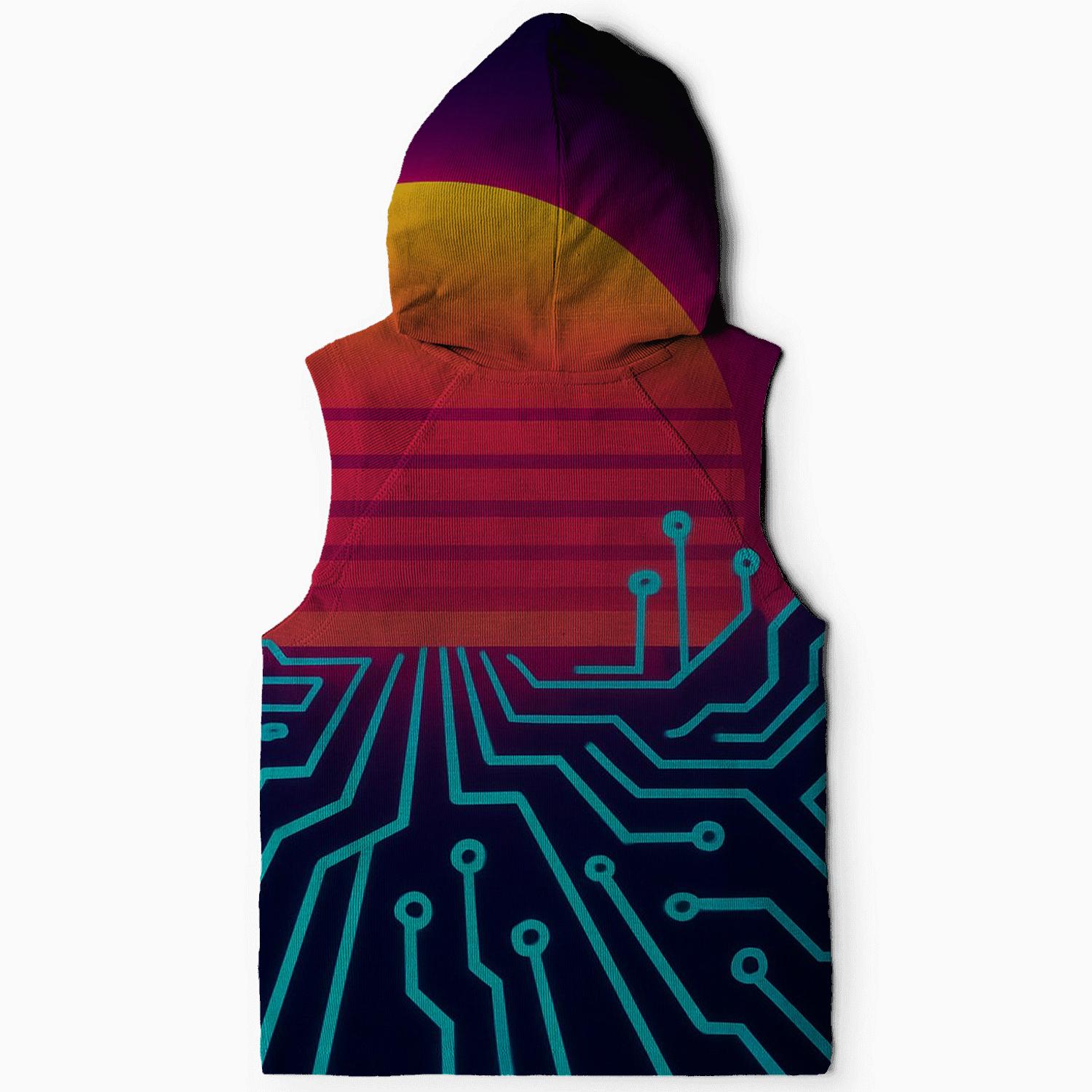 Neon Circuit Sunset hoodies fashion