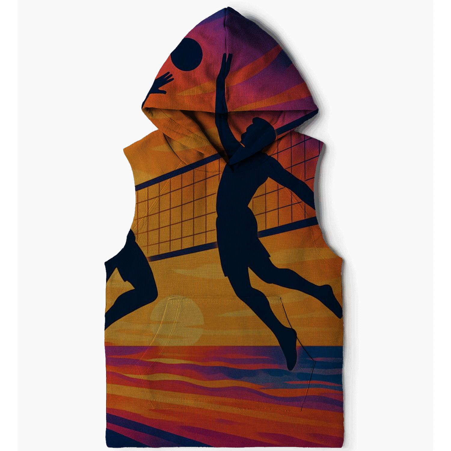 Beach Volleyball Sunset Clash hoodie trends