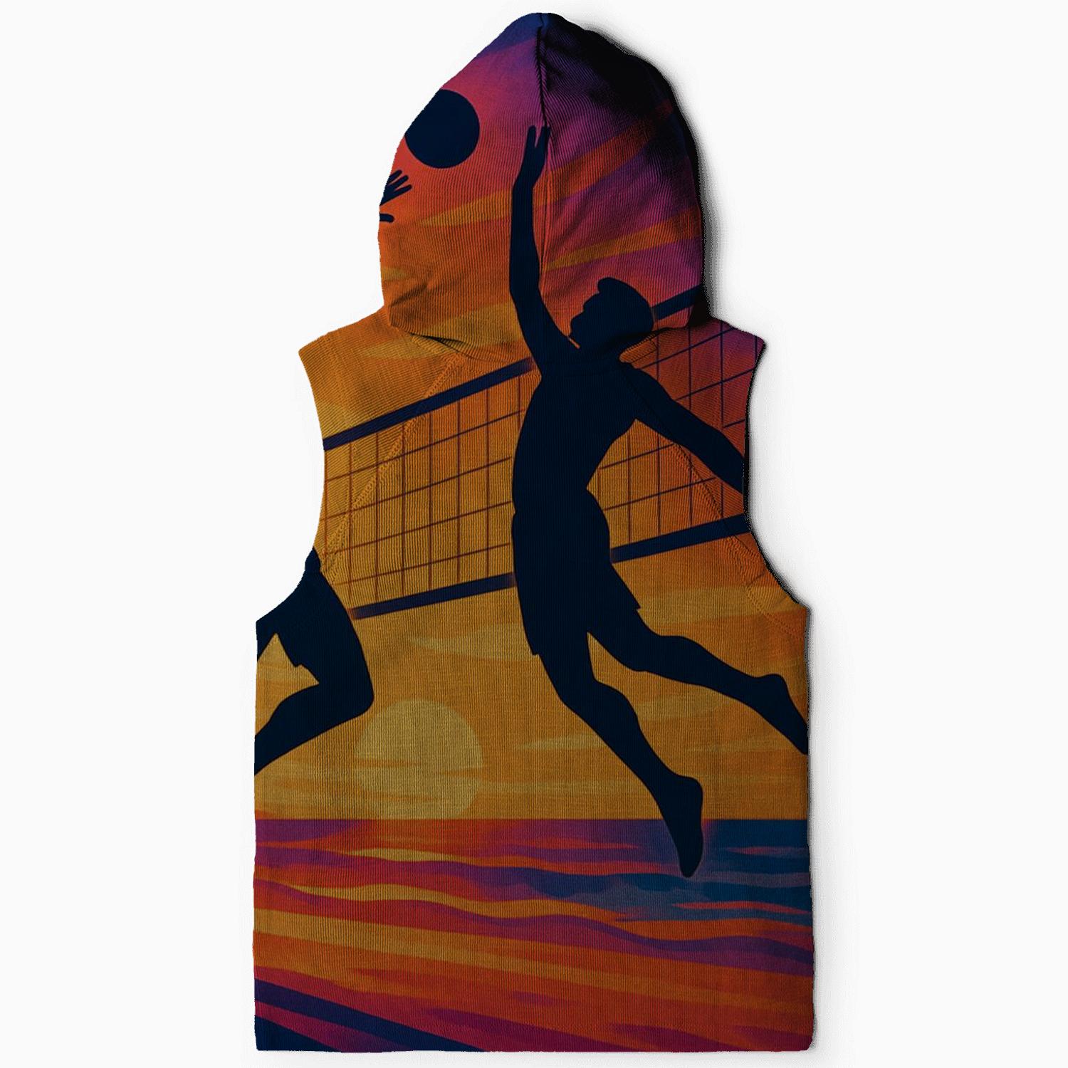 Beach Volleyball Sunset Clash hoodie trends