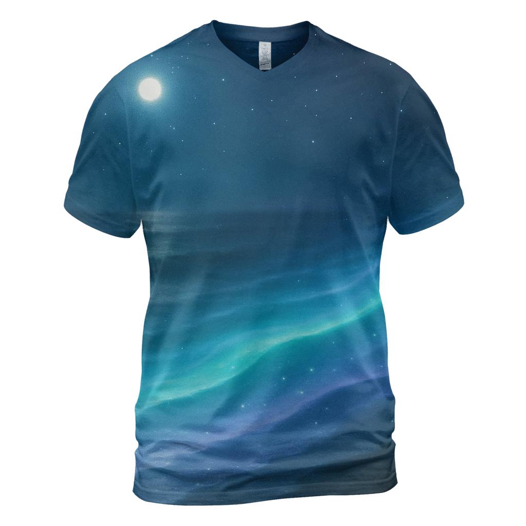 Bioluminescent Tide Gradient designer pattern shirts