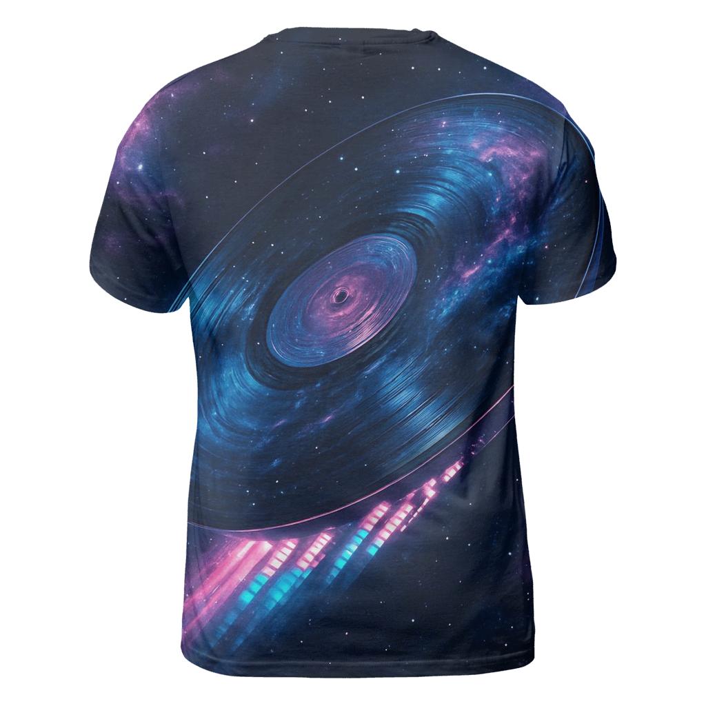 Cosmic Vinyl Voyage creative print fashion shirts