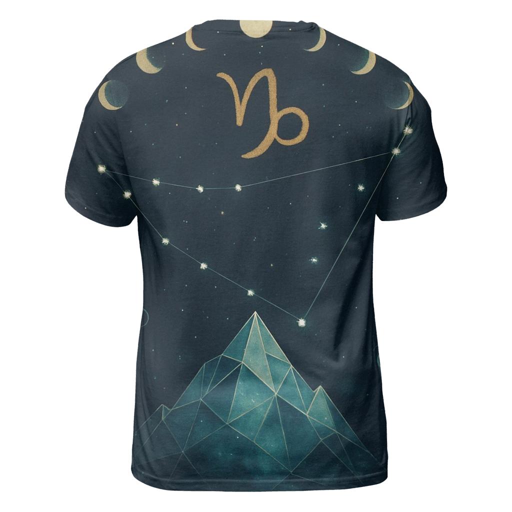 Nocturnal Capricorn Celestial Summit trendy printed shirt styles