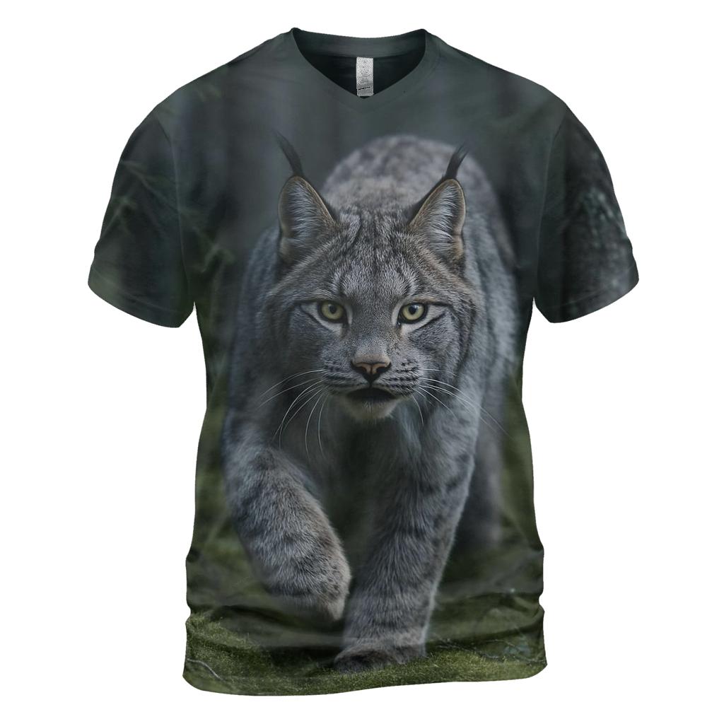 Moss-Covered Predator Prowling Boreal Forest custom all-over print shirts