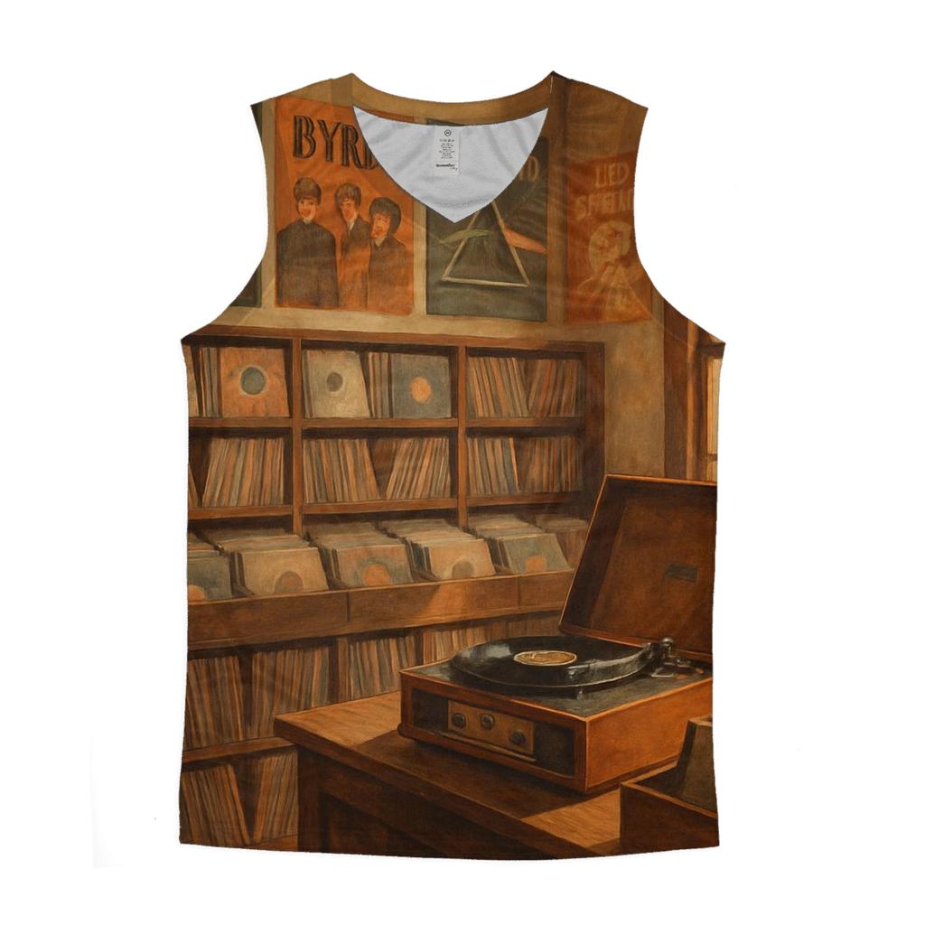 Retro Vinyl Record Store custom tank tops
