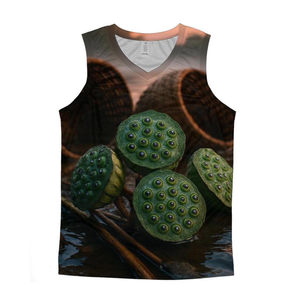 Dawn Lotus Seed Harvest Along The Riverbank casual summer tank tops