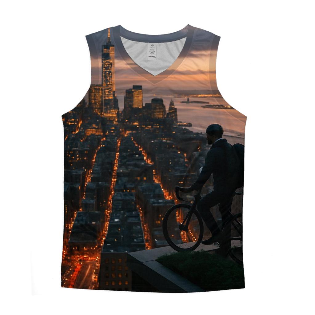 Hudson Twilight Grid cotton sleeveless tops