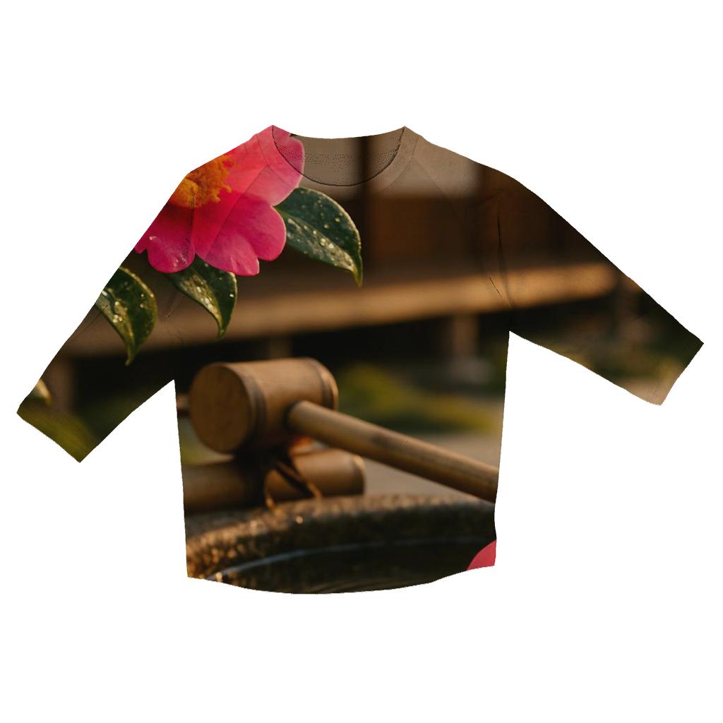 Tea House Camellia Ritual fashion 3/4 sleeve shirts
