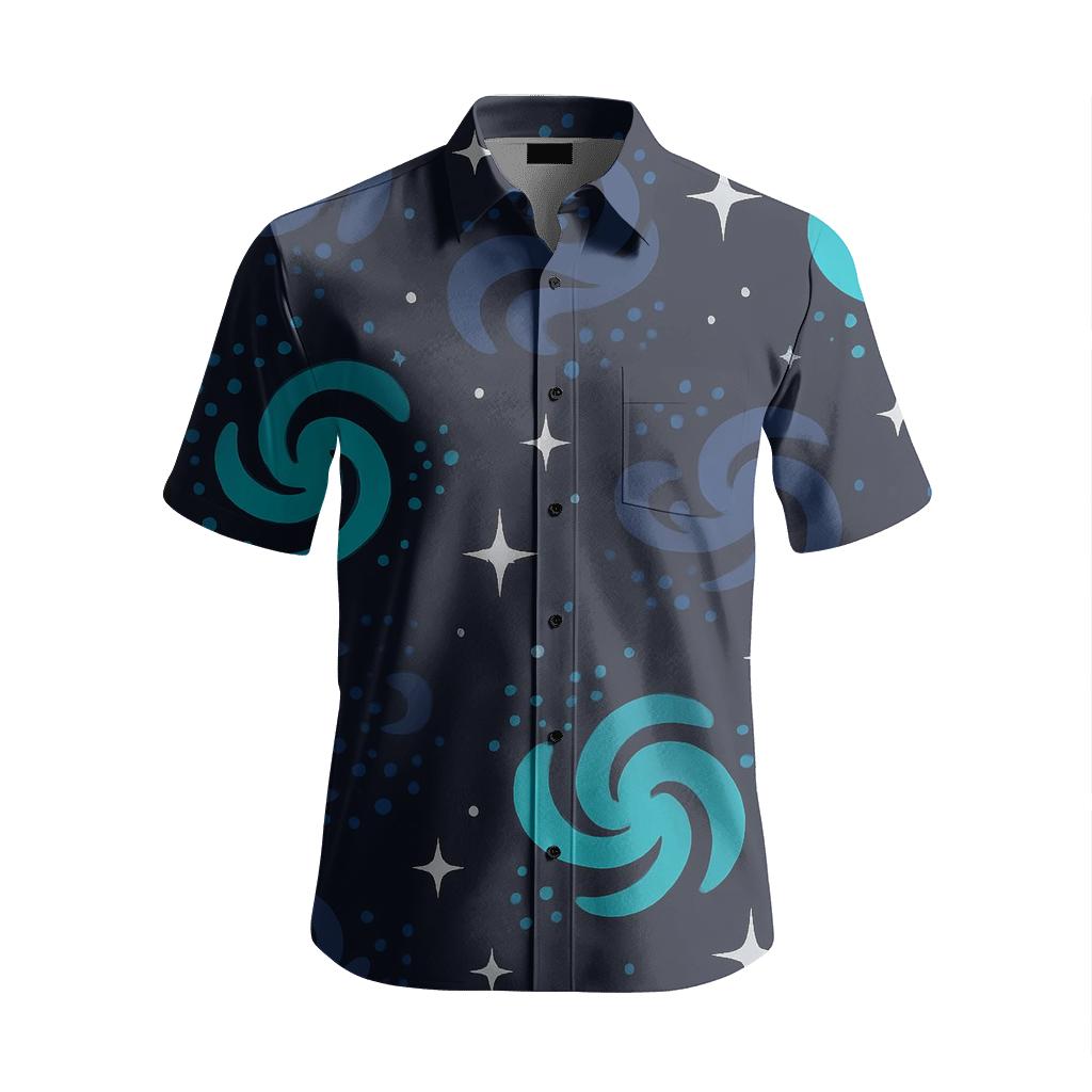 Celestial Nebula Scatter Pattern fashion embroidery shirts