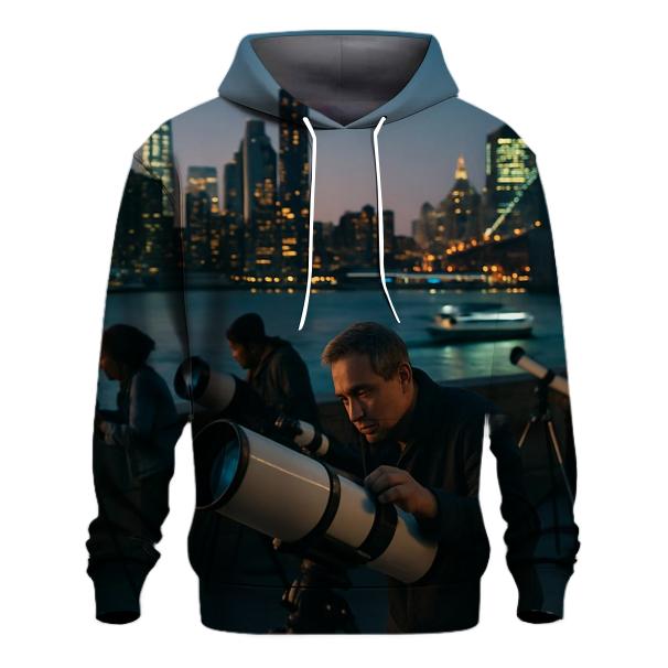 Rooftop Observatory Over Manhattan zip-up hoodies