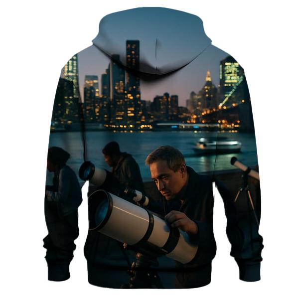 Rooftop Observatory Over Manhattan zip-up hoodies