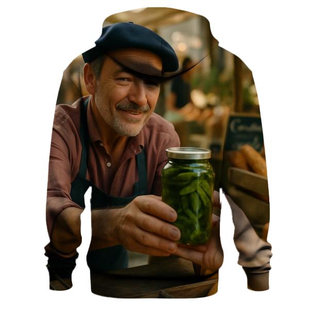 Morning Pickle Stall At Rue Market embroidered hoodies