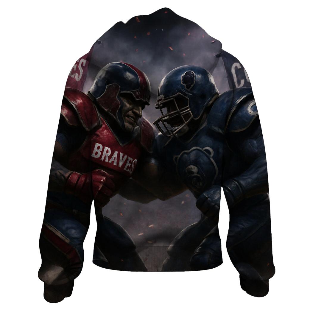 Nebula Gridiron Rivalry Braves Vs Cubs embroidered hoodies