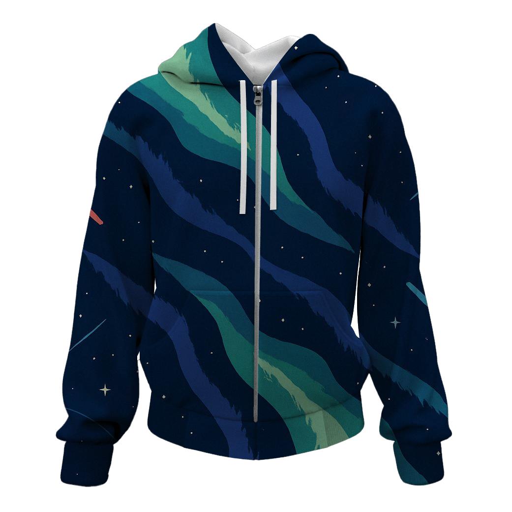 Aurora Filament Drapes premium hoodies