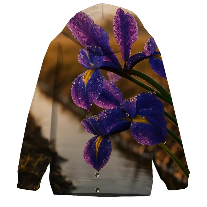 Dawn Iris Canal Study zip-up hoodies