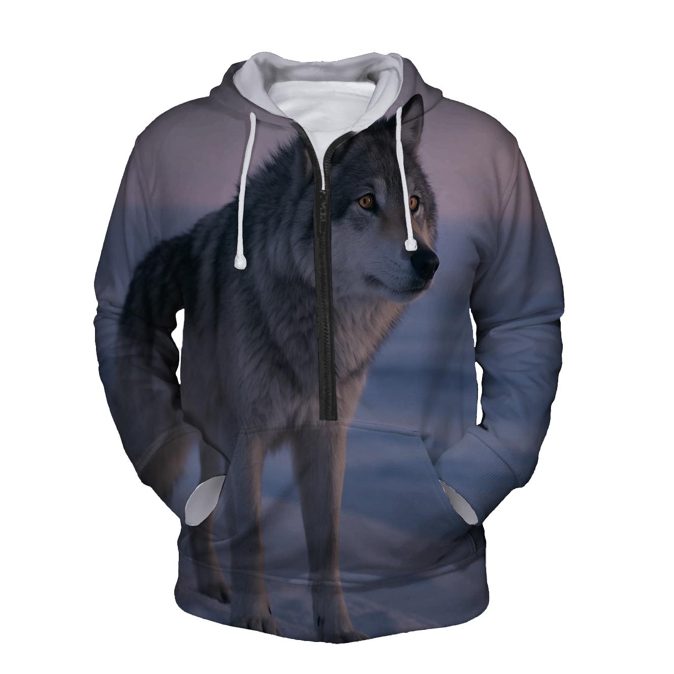Twilight Hunt In Arctic Tundra hoodie styles
