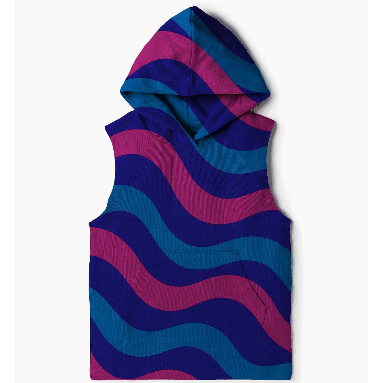 Electric Wave Pattern zip-up hoodies