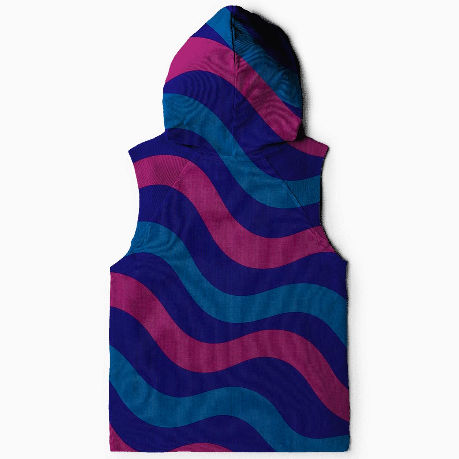 Electric Wave Pattern zip-up hoodies