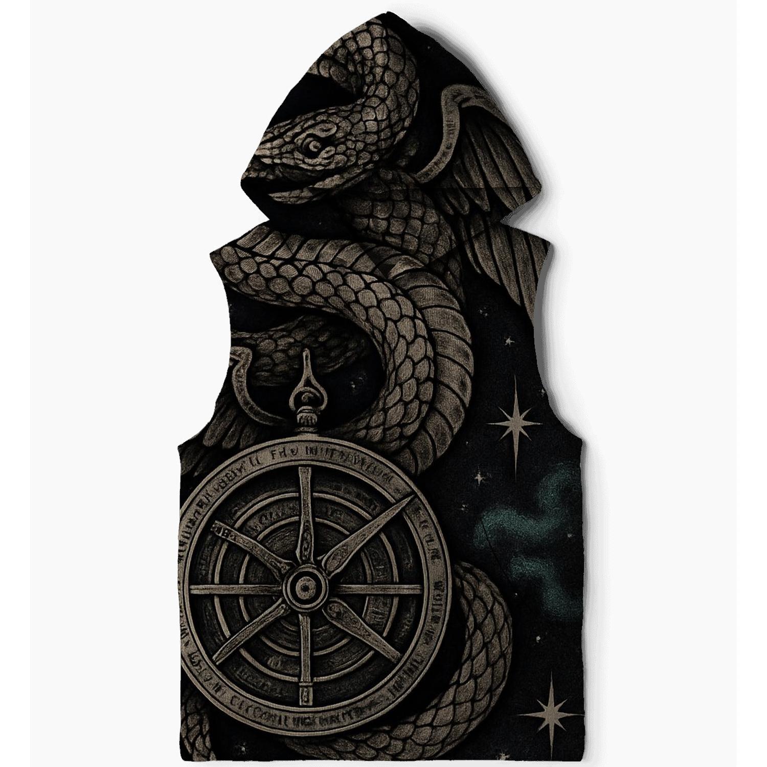 Ouroboros Celestial Coil printed hoodies