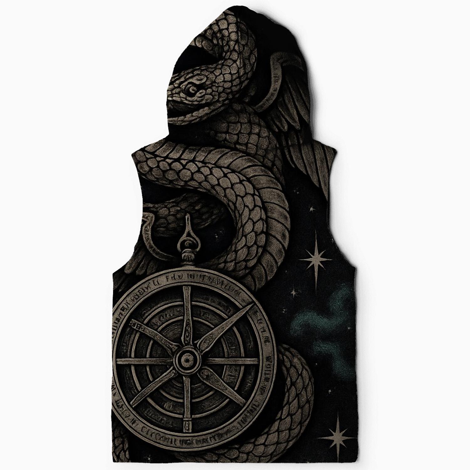 Ouroboros Celestial Coil printed hoodies