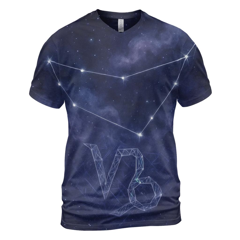 Mystical Capricorn Nebula Constellation designer pattern shirts
