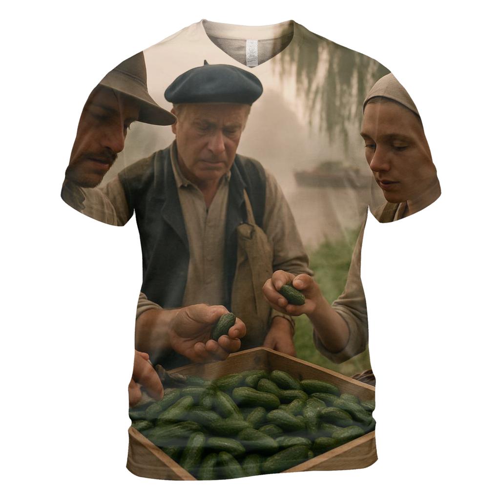 Riverside Cornichon Harvest At Dawn designer pattern shirts