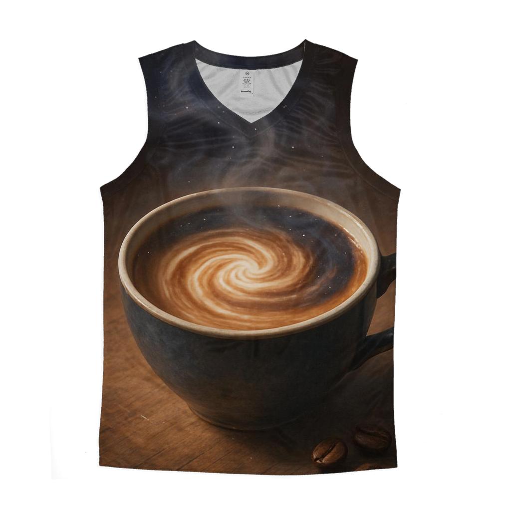 Nebula Brew Swirl cotton sleeveless tops
