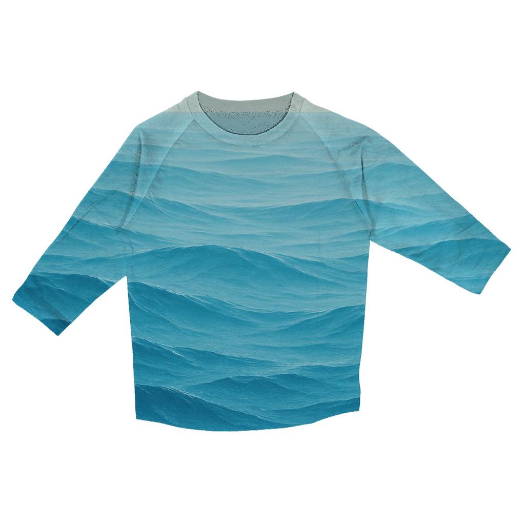 Ethereal Ocean Waves fashion 3/4 sleeve shirts