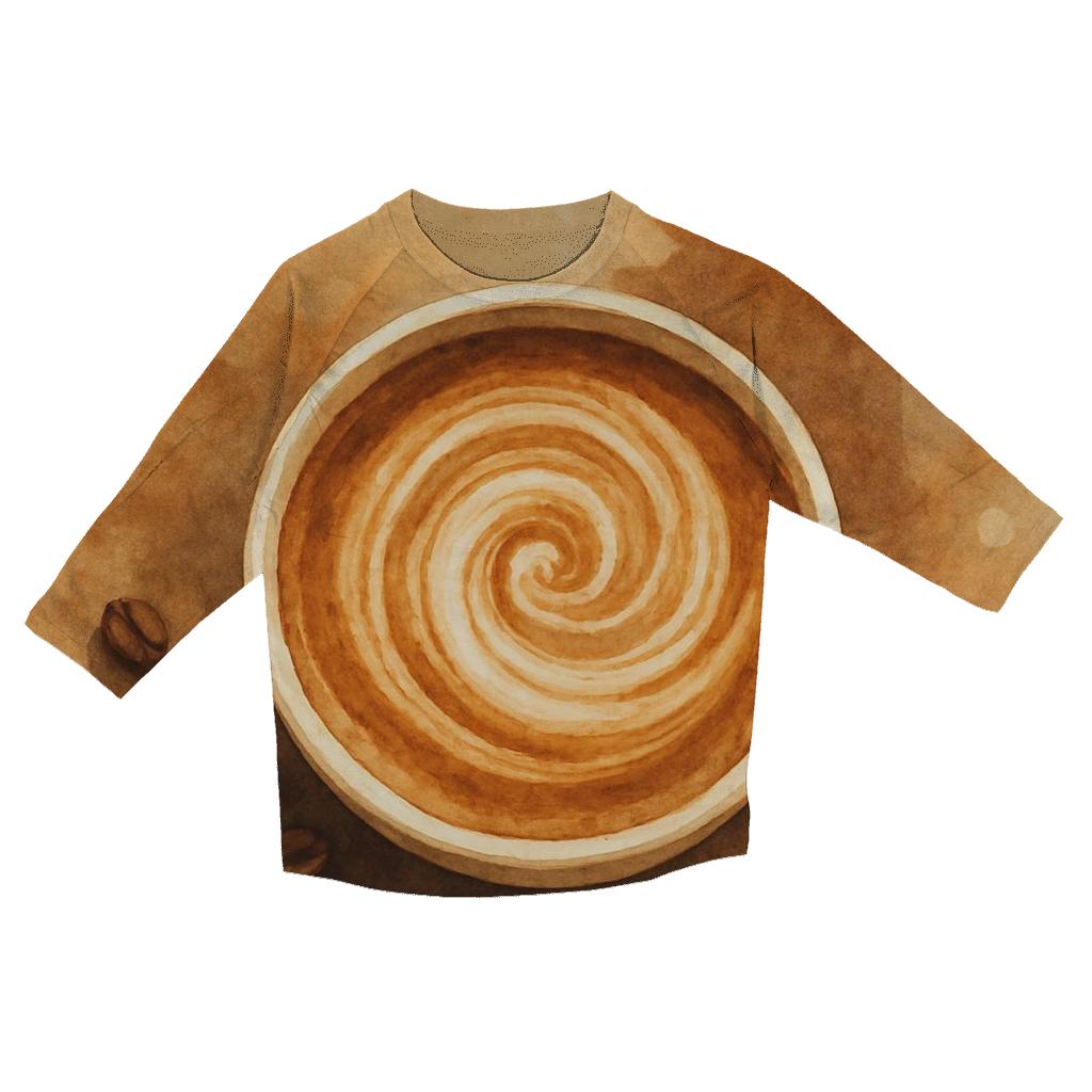 Latte Swirl Atelier stylish quarter sleeve tops