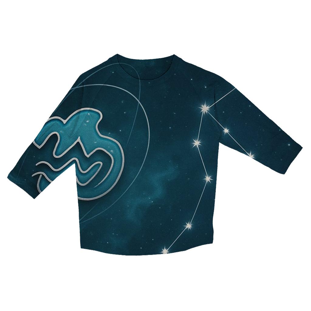 Aquarius Orbital Constellation Chart trendy 3/4 sleeve tops