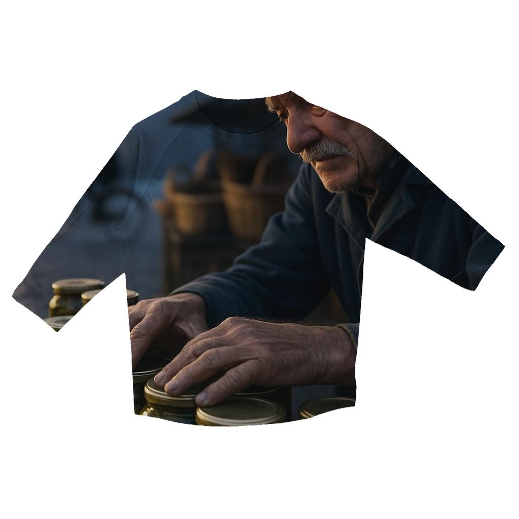 Market Pickle Seller At Dawn fashion 3/4 sleeve shirts