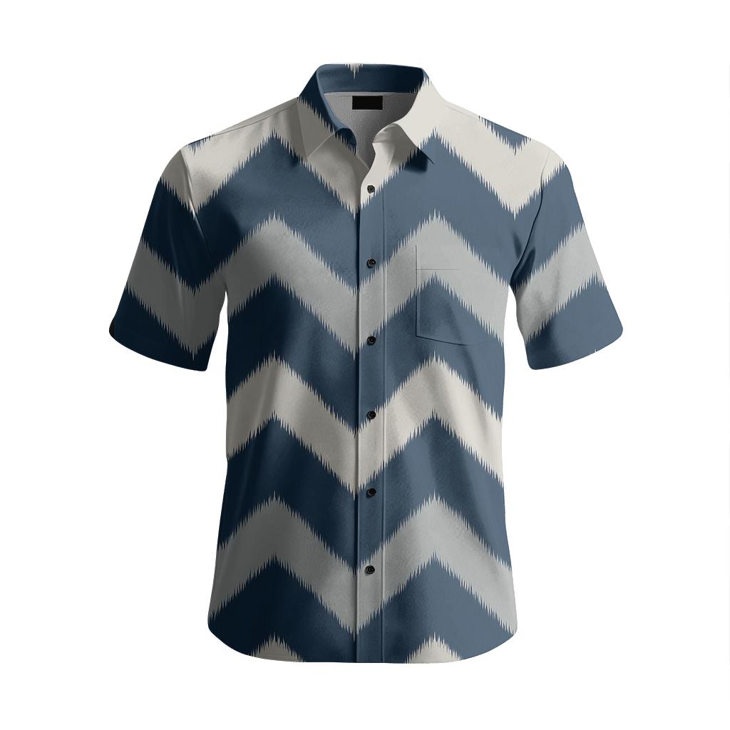 Interstellar Wave Ikat personalized embroidery shirts