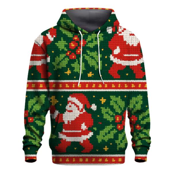 Santa Sleigh Bell Tangle Design lightweight hoodies