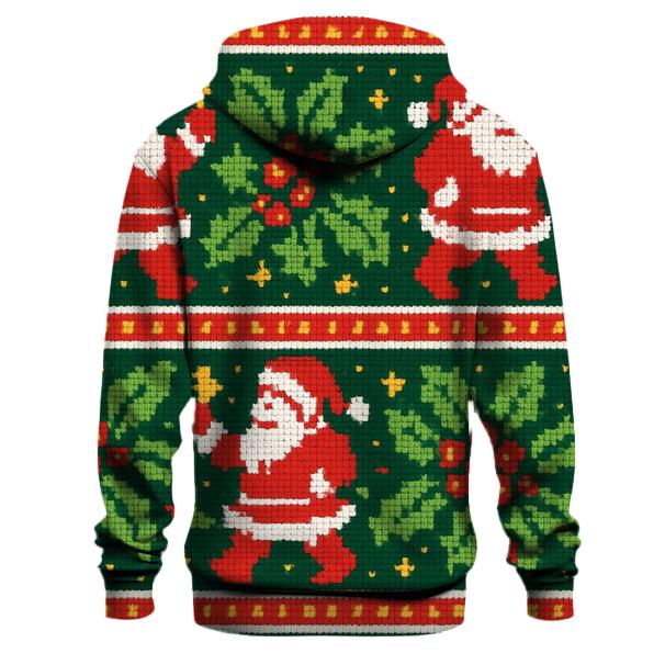Santa Sleigh Bell Tangle Design lightweight hoodies