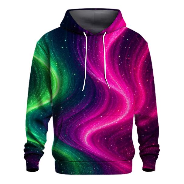 Glittering Aurora graphic hoodies