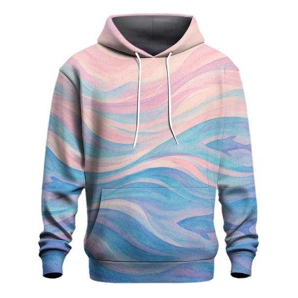 Ethereal Wave Abstract zip-up hoodies