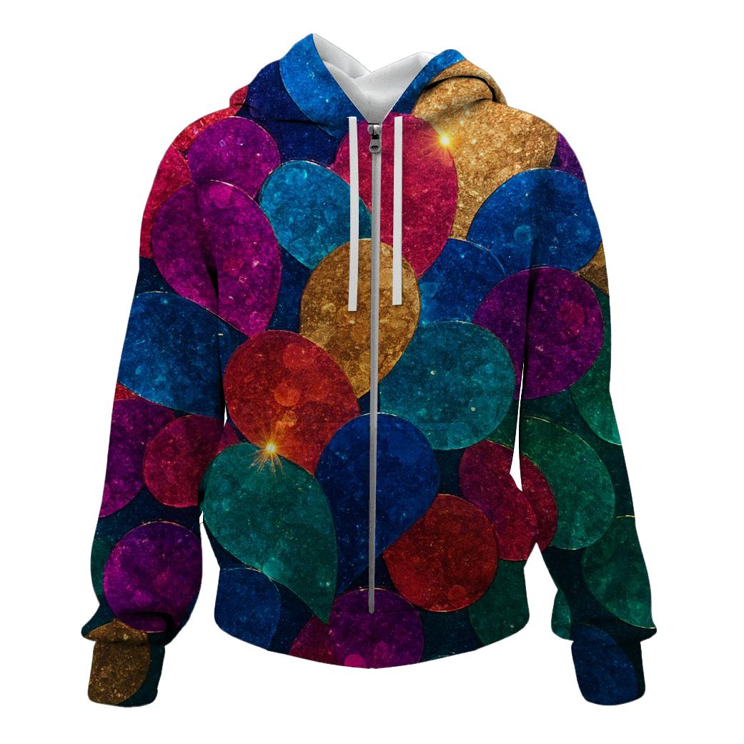 Sequin Splash embroidered hoodies