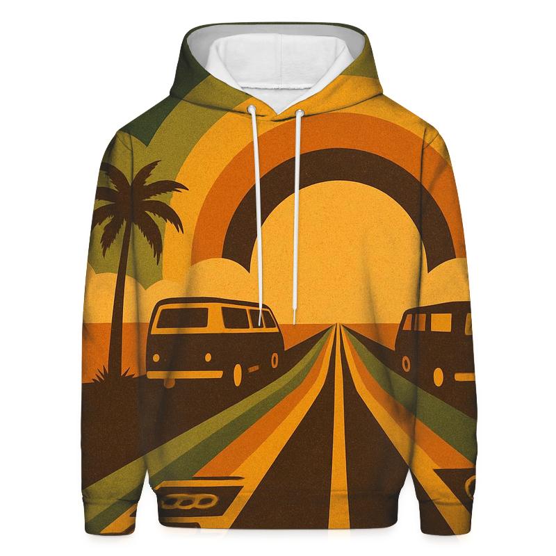 Highway Sunset Groove heavyweight hoodies
