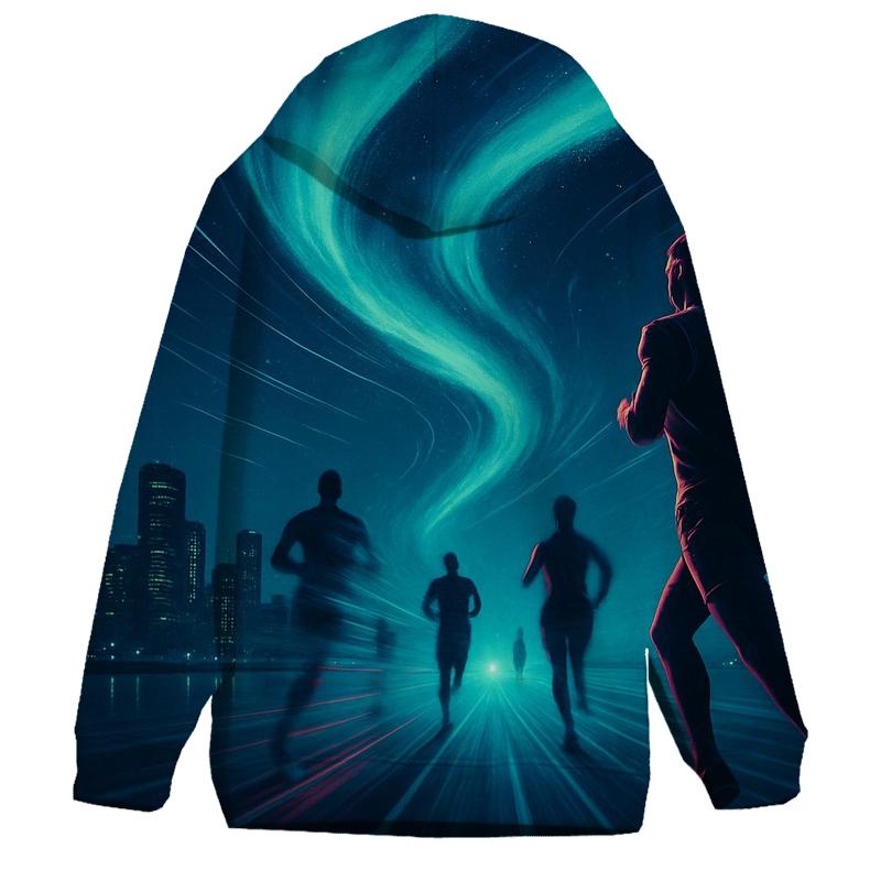 Midnight Marathon Aurora printed hoodies