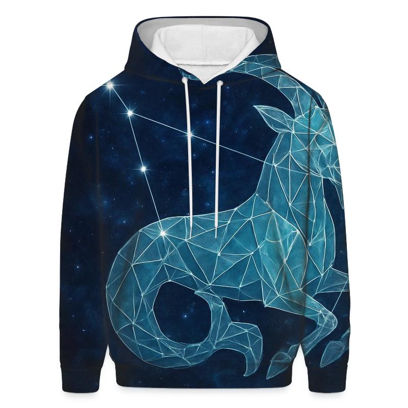 Galactic Capricorn Crystal Constellation pullover hoodies