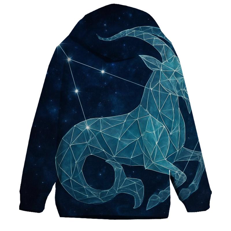 Galactic Capricorn Crystal Constellation pullover hoodies
