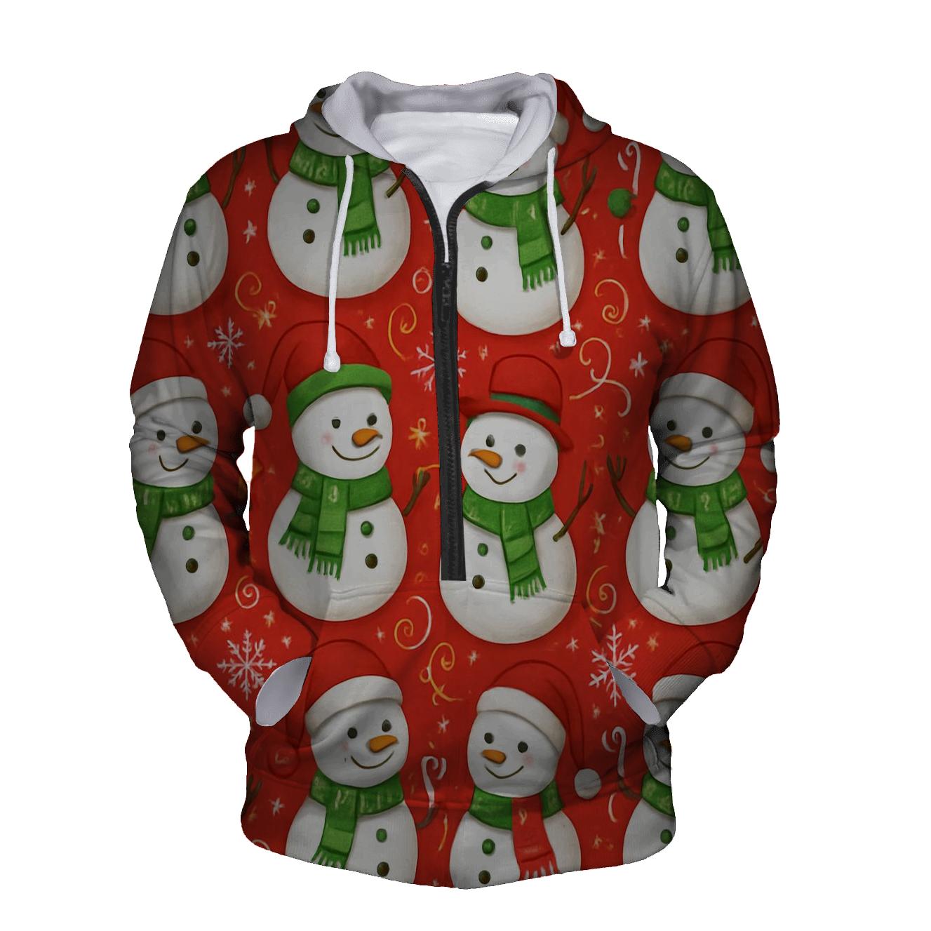 Snowman Brigade Parade Design zip-up hoodies