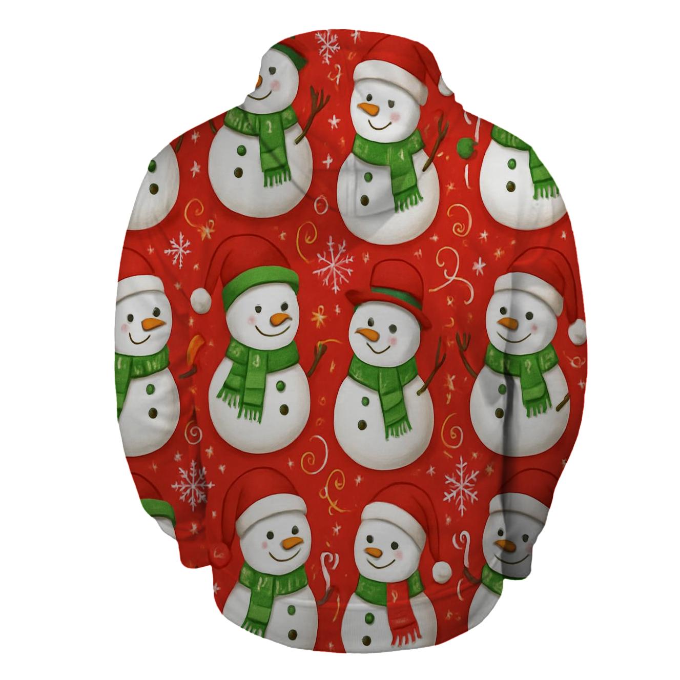 Snowman Brigade Parade Design zip-up hoodies
