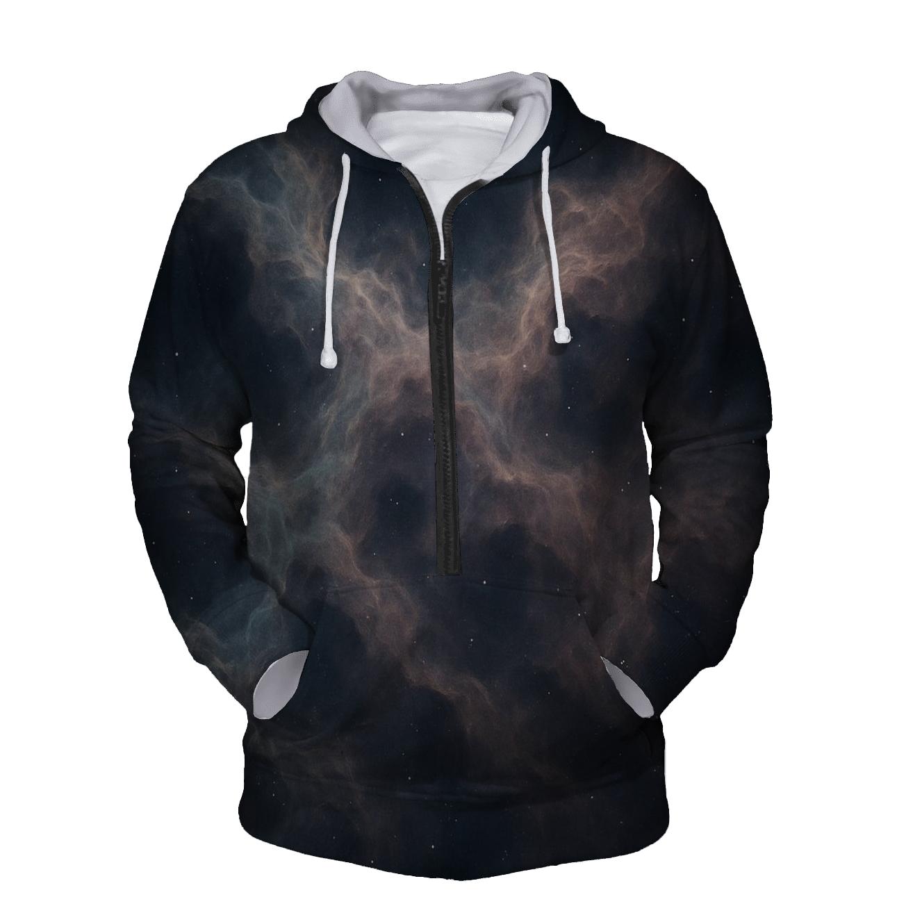 Luminous Nebula Filament Weave embroidered hoodies