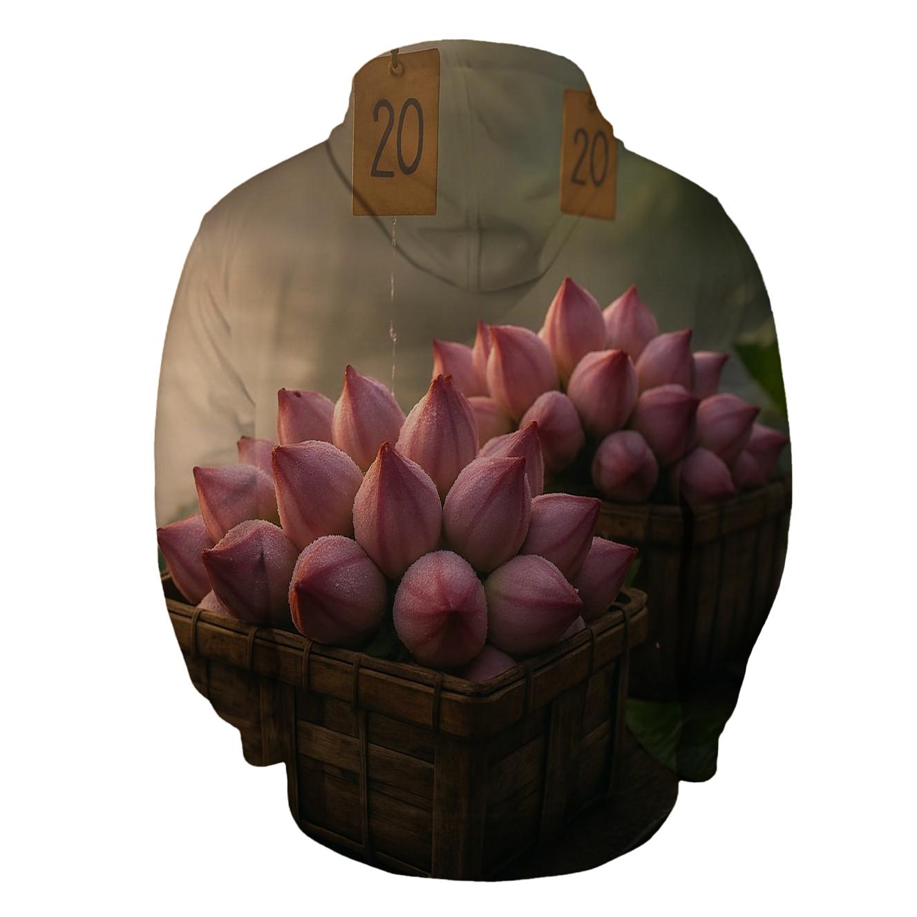 Monsoon Lotus Market At Dawn designer hoodies