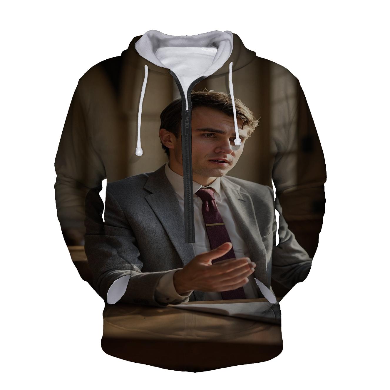 Morning Briefing At The Campus Forum zip-up hoodies