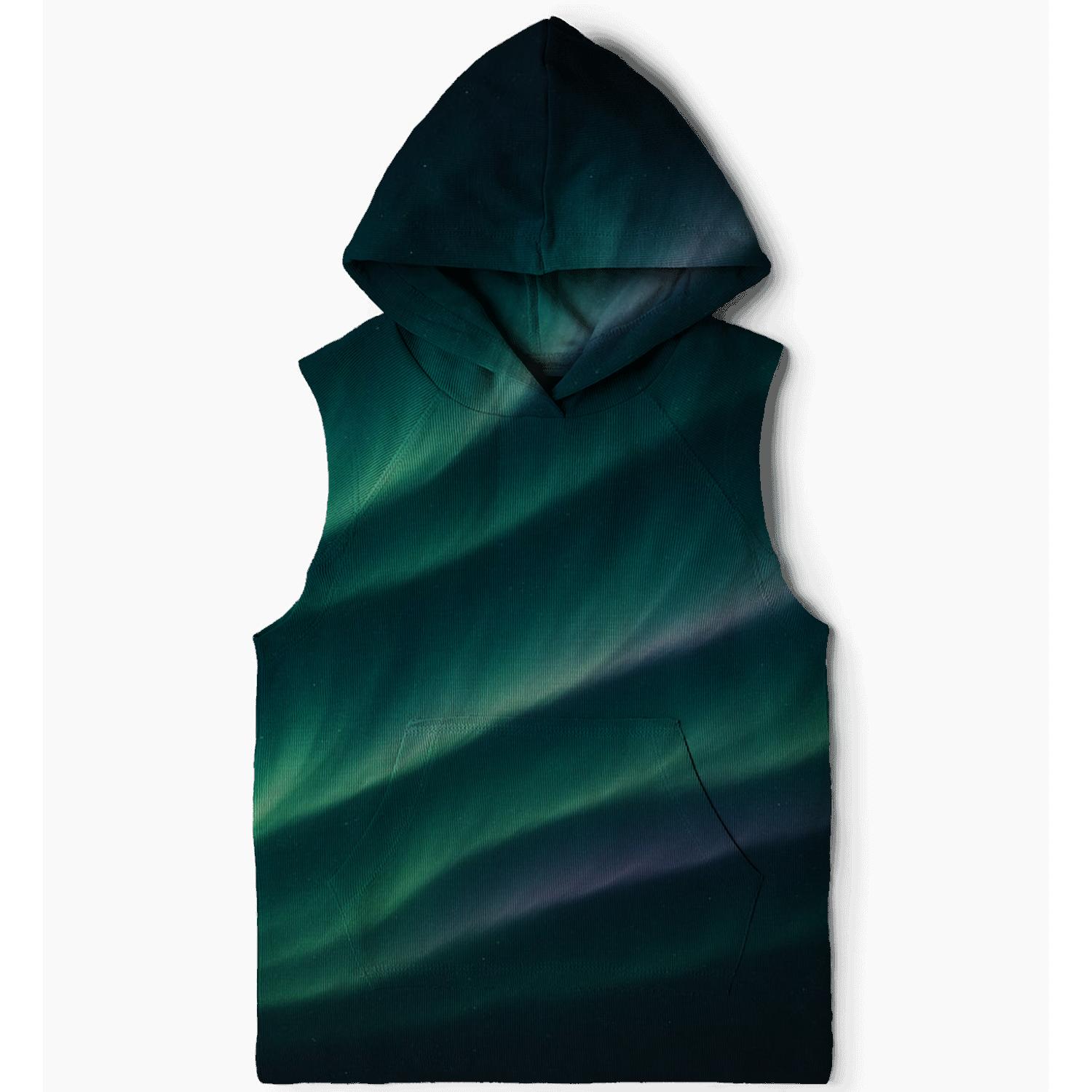 Auroral Rift Veil embroidered hoodies